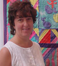 Greta with one of her Quilts